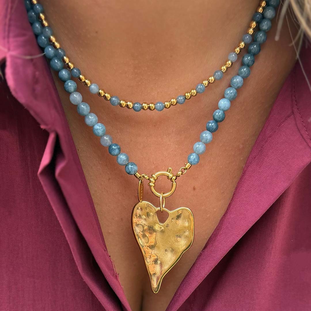 Collier de Javea avec pierre bleue