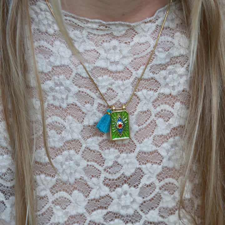 Gouden ketting tableau green
