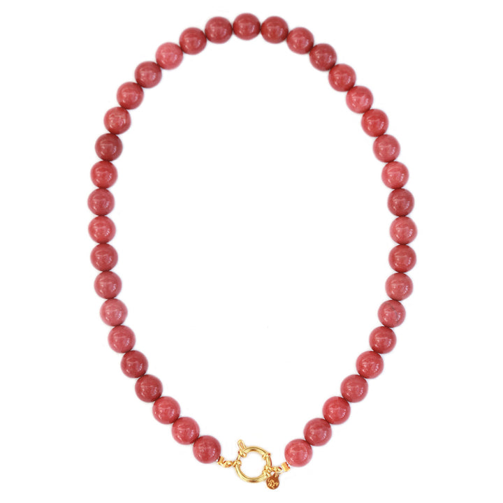 Ketting bubble stone light burgundy