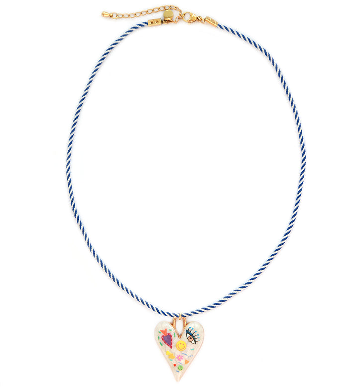 Ketting hart oog smiley