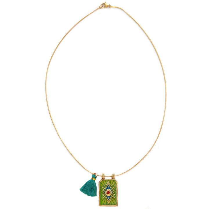 Gouden ketting tableau green