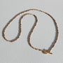 Lange ketting facet Green Garnet