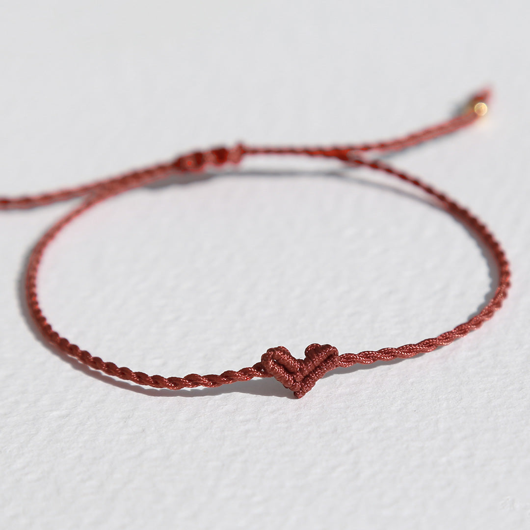 Bracelet small heart hazelnut