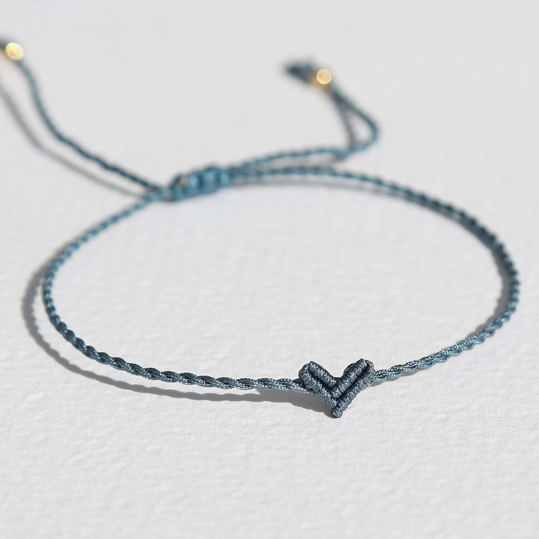 Armband kleines Herz Denim