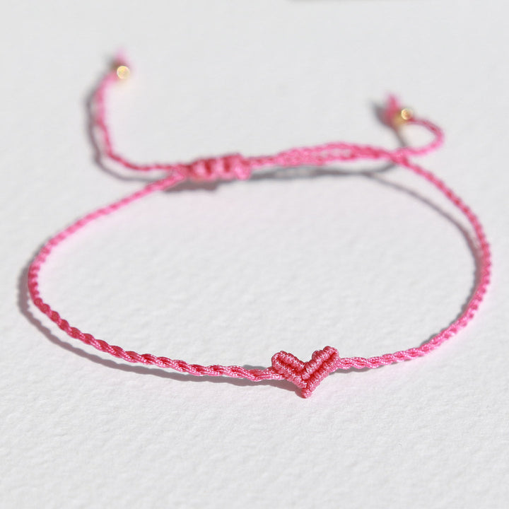 Armband klein hart framboos