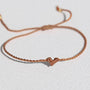 Armband klein hart framboos