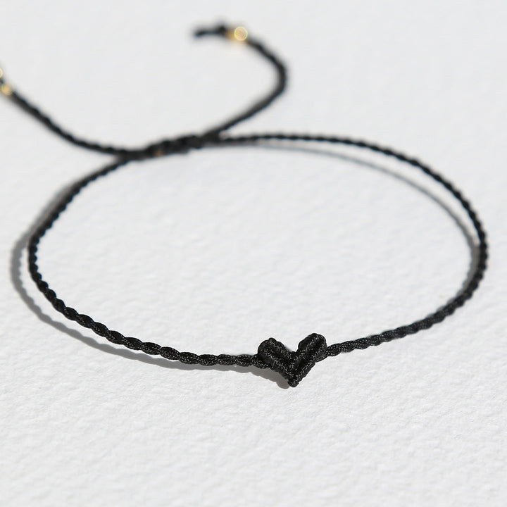 Armband klein hart zwart