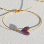 Armband neonoranges Herz