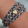 Luipaard armband hart zilver