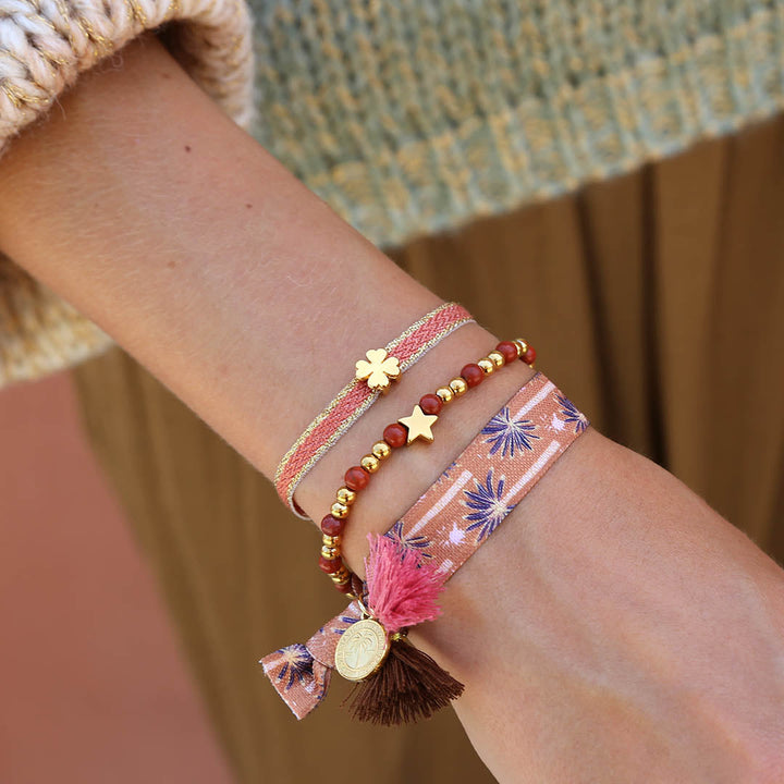 Armband Moraira ster brique steen