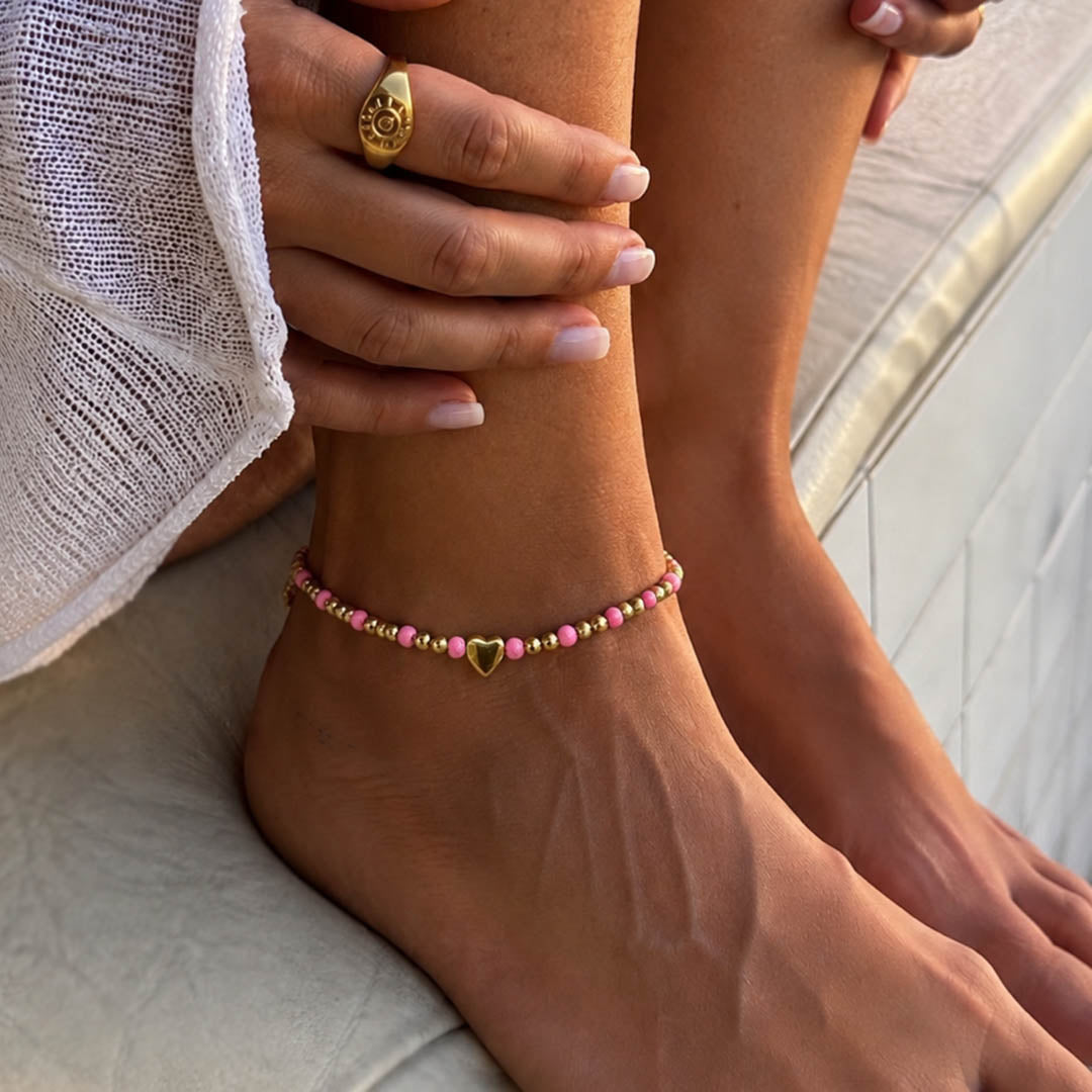 Moraira enkelband pink