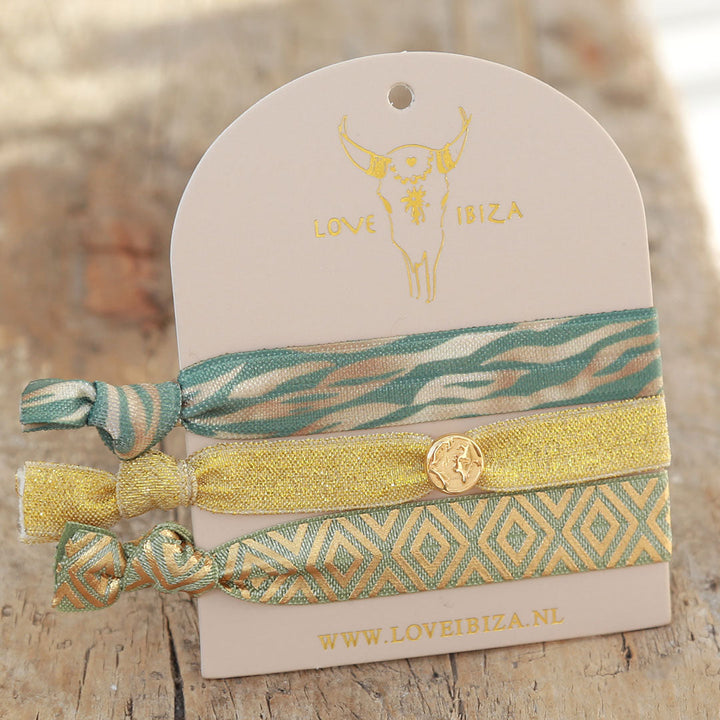 Ibiza elastic bands Olive globe