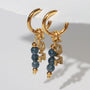 Boucles d'oreilles en or facettes orange