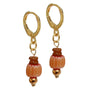 Gold earrings mystic soul burgundy