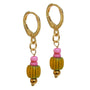 Gold earrings mystic soul burgundy