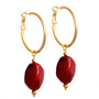Boucles d'oreilles roches olive