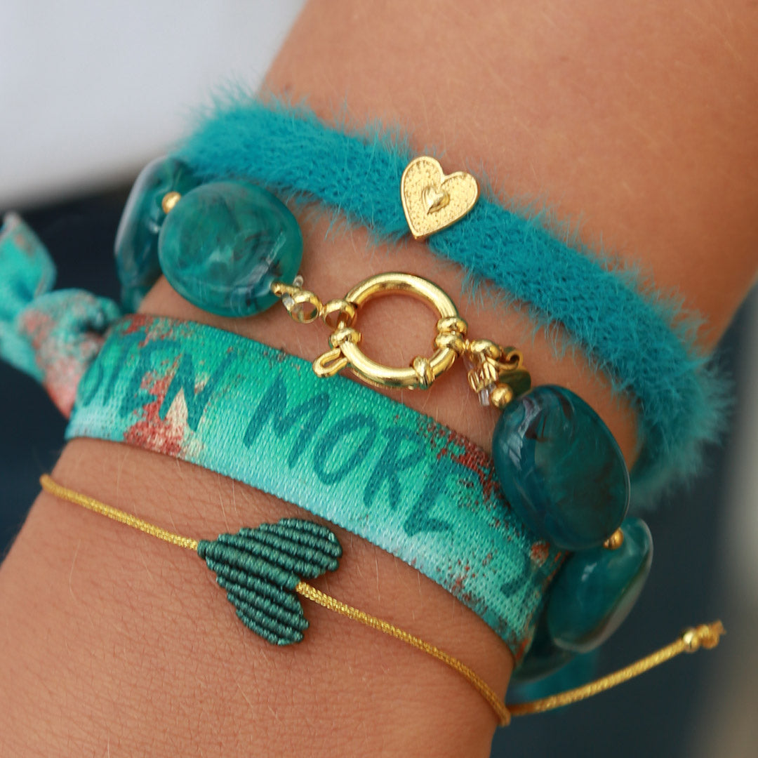 Armband pastille emerald