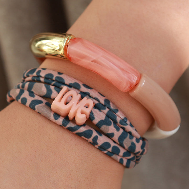 Armband penne beige gold