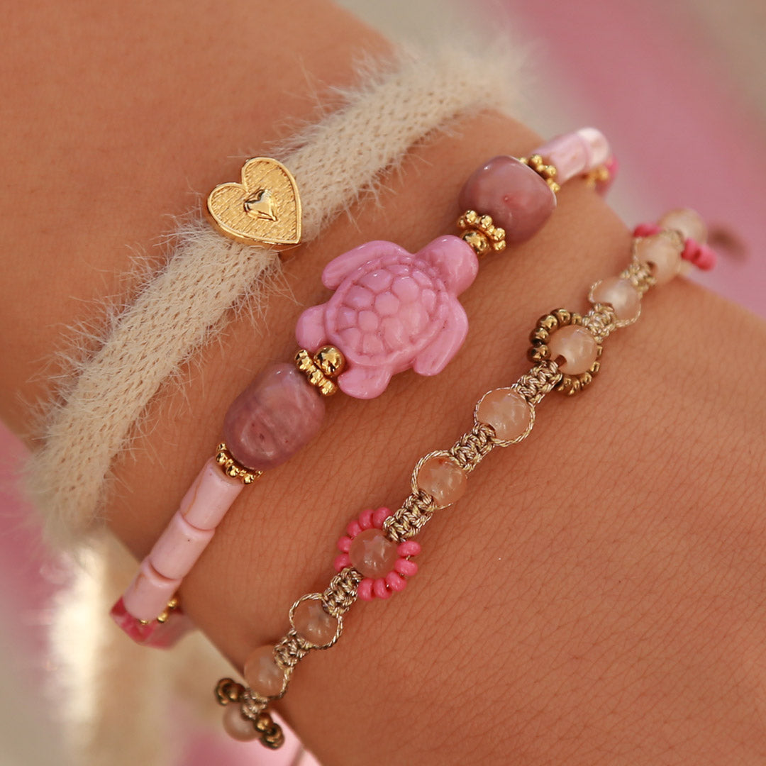 Bracelet turtle light pink