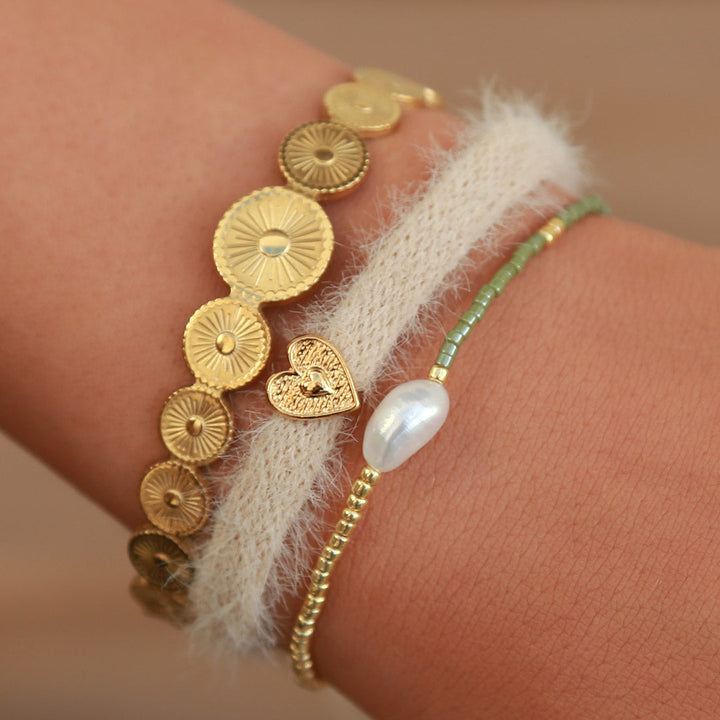 Bracelet miyuki pearl green