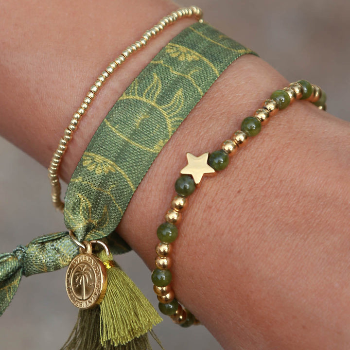 Armband Moraira ster olijf steen