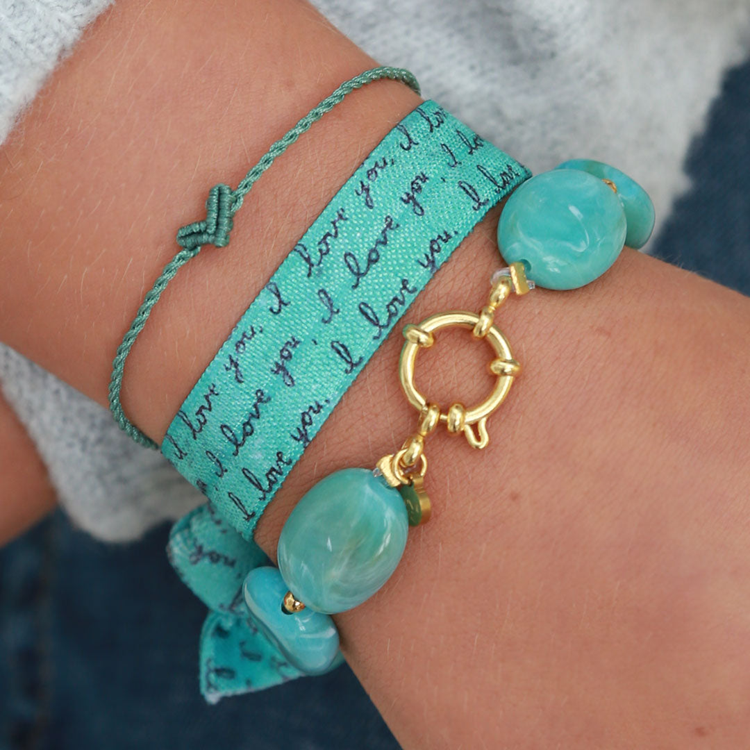 Armband pastille turquoise