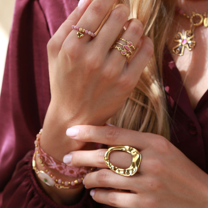 Organic statement gold ring
