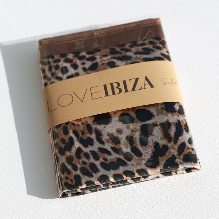 Satijnen bandana sjaal leopard