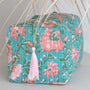 Blockprint toiletry bag Fez soft pink M