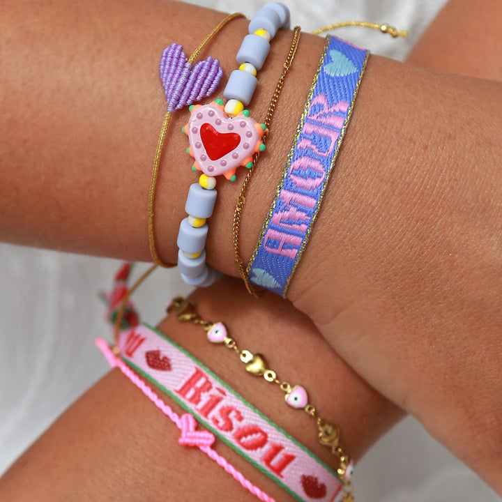 Woven bracelet bisou