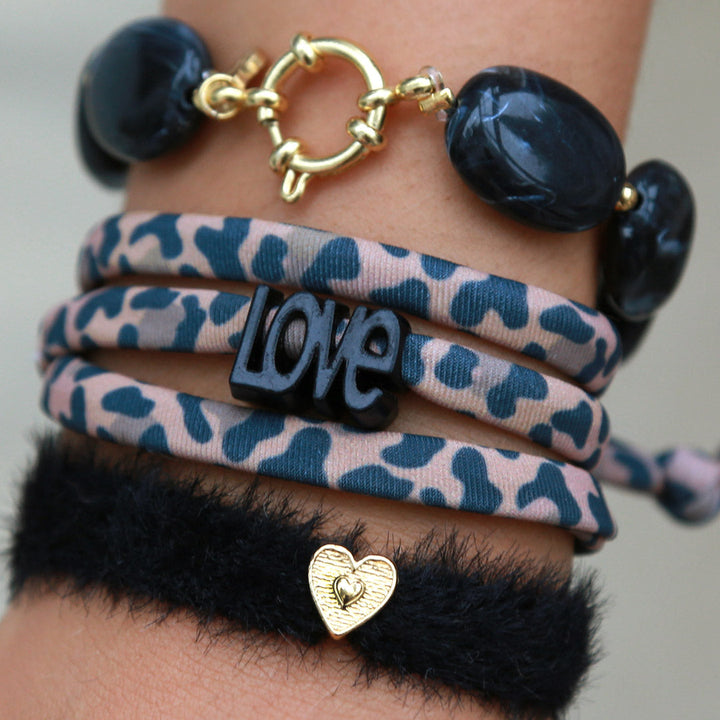 Armband pastille zwart