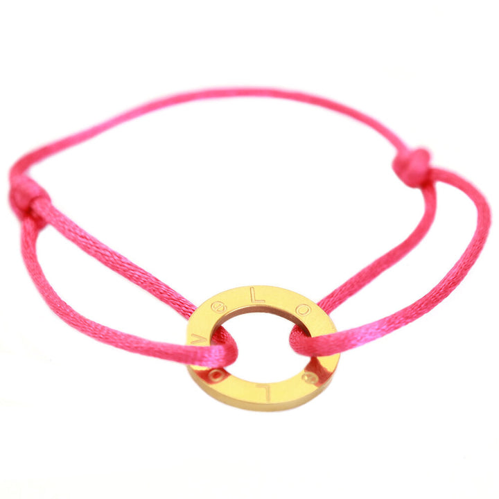 Bracelet circle love hot pink