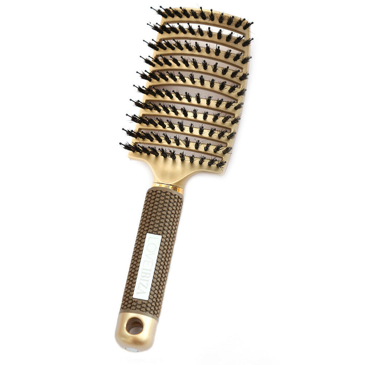 Anti-tangle hair brush gold