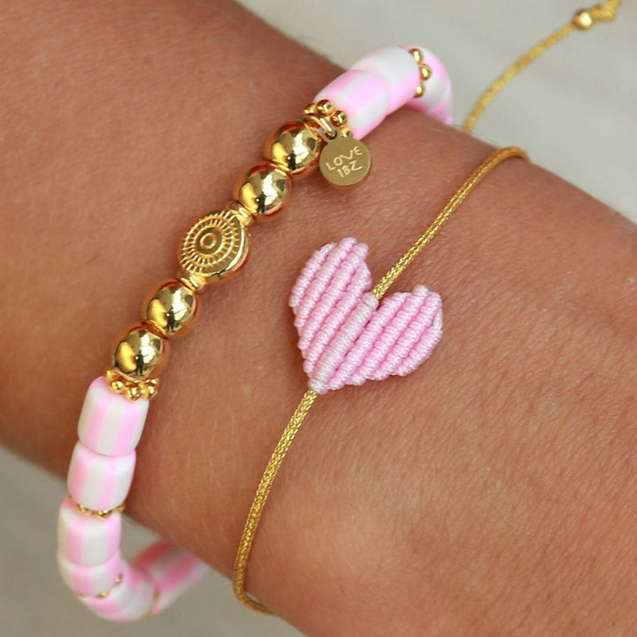 Bracelet cœur baby pink 