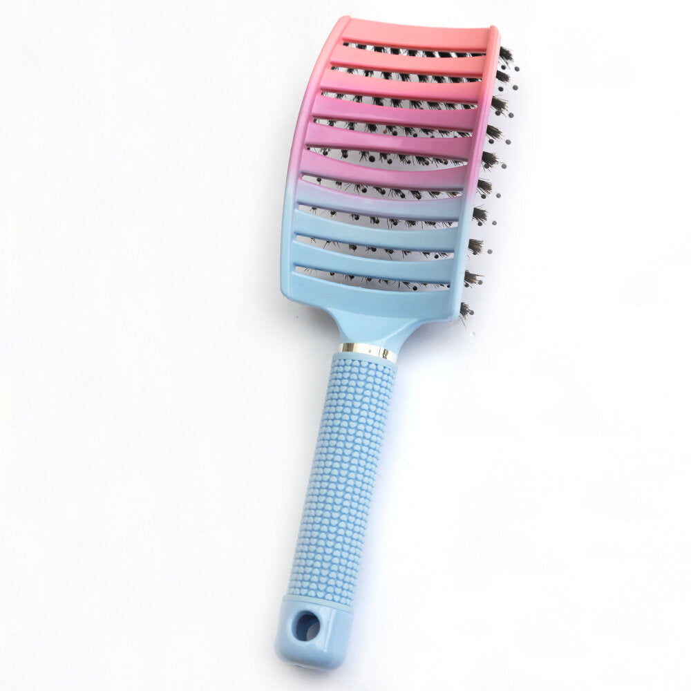 Anti-tangle hair brush pastel ombre